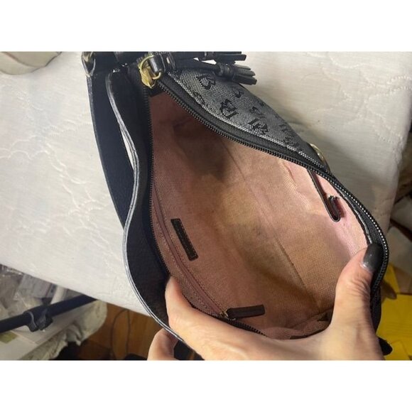 B926 - Preloved Dooney & Bourke Black Signature DB Logo Shoulder Bag – Clean Con - Picture 4 of 4